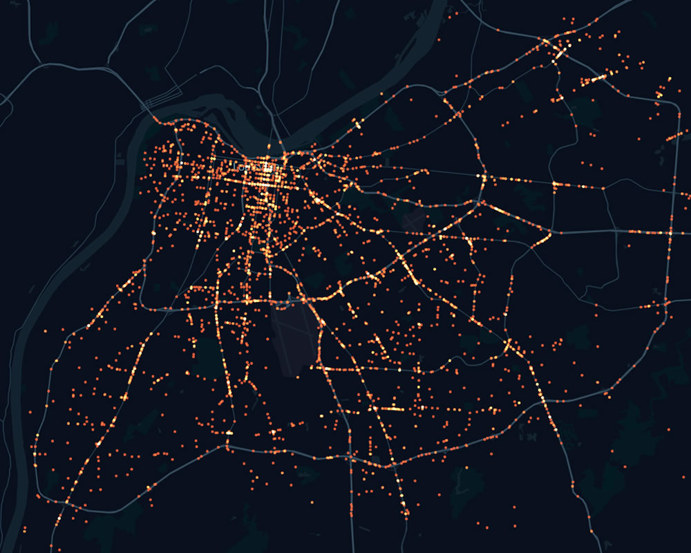 Louisville collisions in 2019 March and April